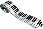 Unisex kravata SLIM | Pianista