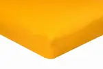 Kvalitná jersey plachta | Veľkosť: 90 x 200 cm | Žltooranžová