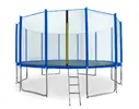 Trampolína Aga SPORT PRO s ochrannou sieťou + rebrík + vrecko na obuv (500 cm / Blue)