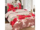 Bavlnené posteľné obliečky na jednolôžko RED ROSE | Veľkosť: 1 sada