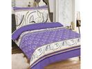 Bavlnené posteľné obliečky na jednolôžko FLORETTA FIALOVÁ | Veľkosť: 1 sada | Fialová