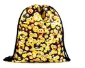 Vrecúško s designovou potlačou | Čierna / EMOTICONS