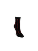 Srdiečkové ponožky Folkies | Veľkosť: 34/36 | Čierna + červené srdiečka