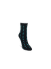 Srdiečkové ponožky Folkies | Veľkosť: 37/38 | Čierna + tyrkysové srdiečka