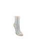 Srdiečkové ponožky Folkies | Veľkosť: 34/36 | Biela + tyrkysové srdiečka