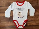 Detské kojenecké body TATINO | Veľkosť: 1 mesiac | Biela / červená