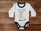 Detské kojenecké body TATINO | Veľkosť: 1 mesiac | Biela / tmavomodrá