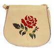 Dámska kabelka s ružou | Krémová