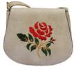 Dámska kabelka s ružou | Sivá
