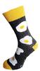 Bláznivé pánske ponožky Vajcia | Veľkosť: 44-47 | Žltá