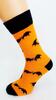 Bláznivé pánske ponožky Netopiere | Veľkosť: 40-43 | Oranžová