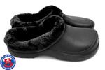 Dámske zateplené Clogs FLAMEshoes plné B-2002 | Veľkosť: 36 | Čierna
