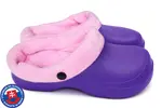 Dámske zateplené Clogs FLAMEshoes plné B-2002 | Veľkosť: 36 | Fialová