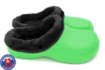 Dámske zateplené Clogs FLAMEshoes plné B-2002 | Veľkosť: 36 | Zelená