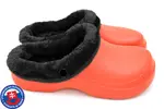 Dámske zateplené Clogs FLAMEshoes plné B-2002 | Veľkosť: 36 | Oranžová