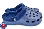 Pánske zateplené dierované Clogs FLAMEshoes A-001-M | Veľkosť: 41 | Tmavomodrá