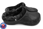 Pánske zateplené Clogs FLAMEshoes plné A-1002 | Veľkosť: 41 | Čierna
