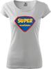 Dámske tričko "Super Manželka" | Veľkosť: XS | Biela