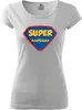 Dámske tričko "Super Manželka" | Veľkosť: XS | Biela