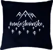 Obliečka na vankúš "Naše slovenské" | Veľkosť: 40 × 40 cm | Čierna
