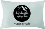 Obliečka na vankúš "Dobrodružstvá napĺňajú dušu" väčšia | Veľkosť: 40 × 60 cm | Biela