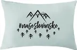 Obliečka na vankúš "Naše slovenské" väčšia | Veľkosť: 40 × 60 cm | Biela