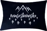 Obliečka na vankúš "Naše slovenské" väčšia | Veľkosť: 40 × 60 cm | Čierna