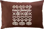 Obliečka na vankúš "Čičmany" väčšia | Veľkosť: 40 × 60 cm | Hnedá