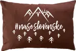 Obliečka na vankúš "Naše slovenské" väčšia | Veľkosť: 40 × 60 cm | Hnedá