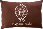 Obliečka na vankúš "Folklórna ovečka" väčšia | Veľkosť: 40 × 60 cm | Hnedá