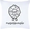 Obliečka na vankúš "Folklórna ovečka" | Veľkosť: 40 × 40 cm | Biela