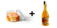 300 g Aromatická soľ z Mŕtveho mora + 400 ml Sprchovací gél s vôňou manga