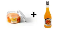 300 g Aromatická soľ z Mŕtveho mora + 400 ml Peelingový sprchovací gél s vôňou manga