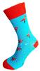 Bláznivé pánske ponožky Plameniak modrý | Veľkosť: 40 - 43 | Modrá