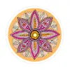 Ručne kreslené kozmetické zrkadlo (Design mandala / žltá)