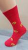 Bláznivé pánske ponožky Smajlíci | Veľkosť: 40 - 43 | Červená