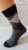 Bláznivé pánske ponožky Káro | Veľkosť: 40-43 | Čierna
