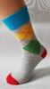 Bláznivé pánske ponožky Farebné Káro | Veľkosť: 40-43 | Sivá