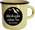 400 ml Plechový hrnček "Dobrodružstvá napĺňajú dušu" (krémový)