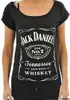 Dámske tričko Jack Daniel 's - Classic Logo (cvoky) | Veľkosť: S | Čierna