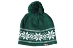 Zimná čiapka "Christmas hat" so severským vzorom | Zelená / biela