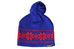 Zimná čiapka "Christmas hat" so severským vzorom | Modrá / červená