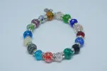 Náramok ROUND Murano z muránskeho skla | Multicolor - tmavšia