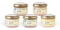 5 x 180 g Francúzskych paštét (kačacia, králičia, sedliacka, sedliacka s hríbmi, hydinová)