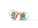 330 ml Folklórny hrnček s pestrým ľudovým vzorom (01)