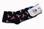Dámske ponožky "Daily socks" | Veľkosť: 37-40 | Čierna / plameniak