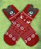 Dámske vianočné ponožky "TMAVOHNEDÝ MACÍK " | Veľkosť: 35-38