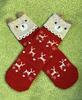 Dámske vianočné ponožky "SVETLOHNEDÝ MACÍK" | Veľkosť: 35-38