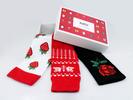 3 ks Balenie ponožiek Ponsh vyrobených na Slovensku (Vianočný box) | Veľkosť: 35-38 | Holubičky + Jahôdky + Ružičky
