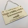 Dekoračná ceduľa na dvere "Vitajte u babky a dedka, ..."